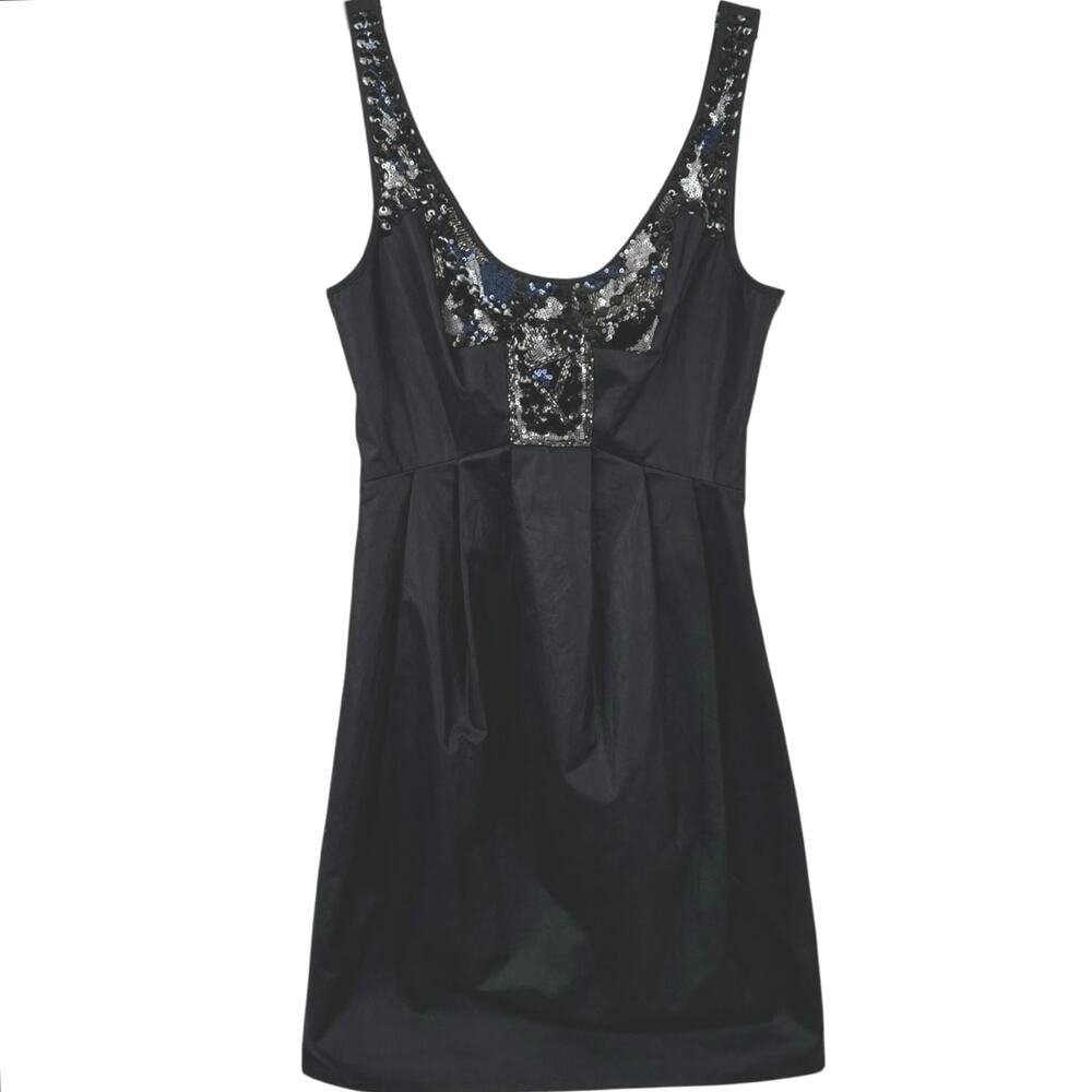 All Saints Sequin Mini Dress Black Cocktail Party Glam Sleeveless Women Size 2